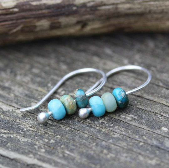 Yuna - Vintage Turquoise Beaded Earrings