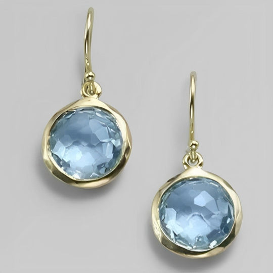 Lois - Vintage Blue Inlaid Crystal Earrings