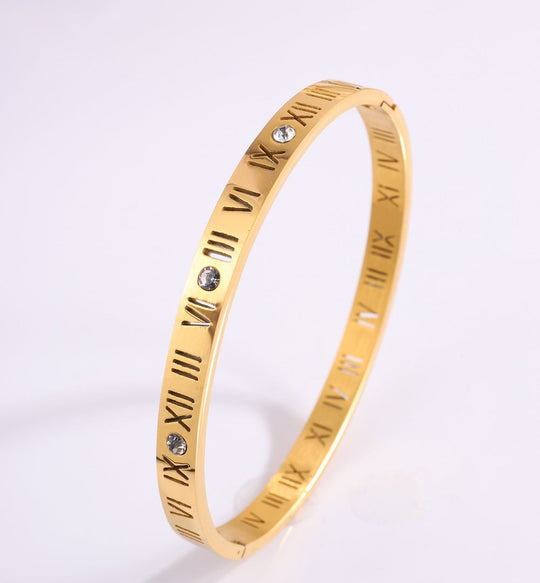 Evelyn - Titanium Bracelet with Roman Numerals