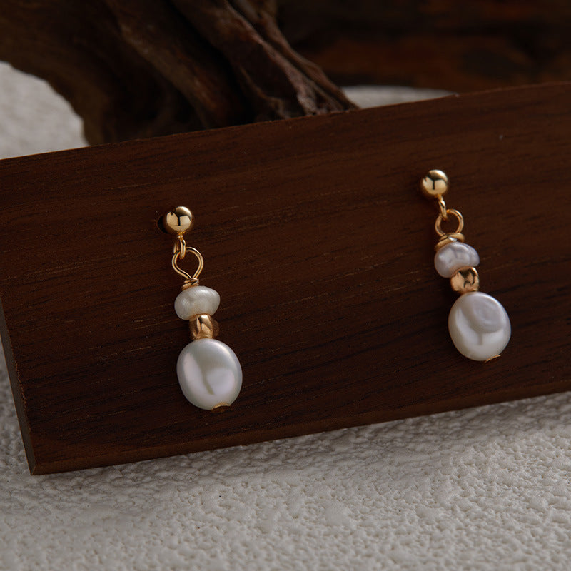 Natalie - Vintage Silver Earrings with Pearls