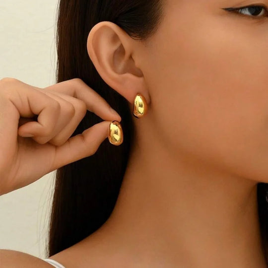 Kim - Glossy Water Droplet Earrings