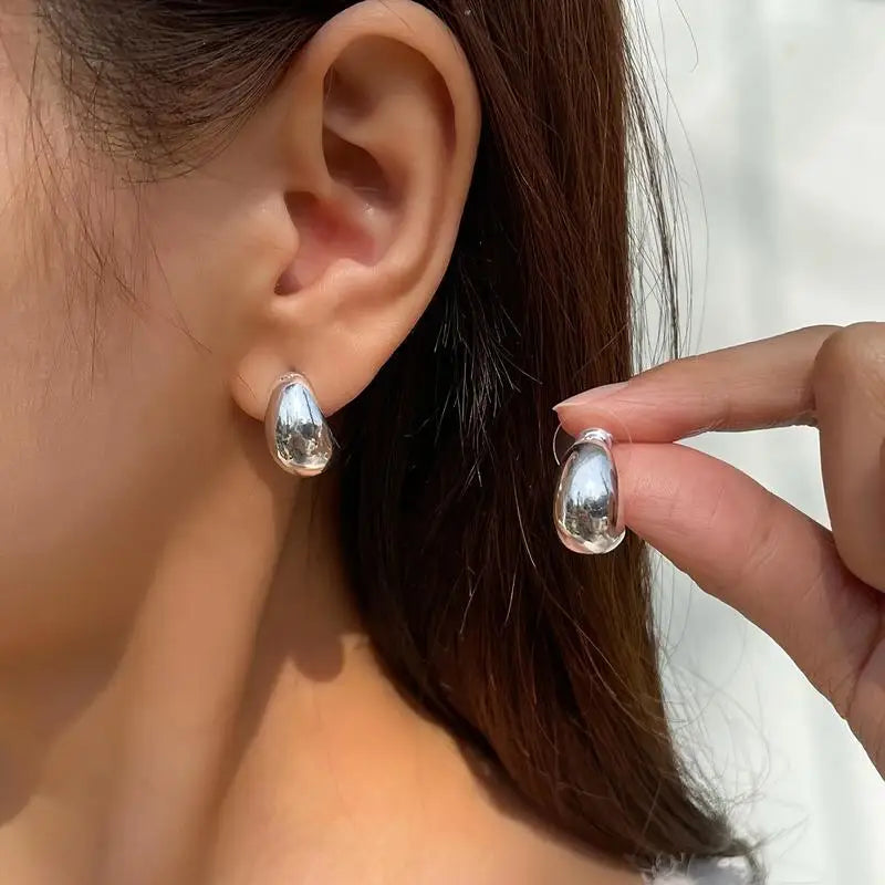 Kim - Glossy Water Droplet Earrings