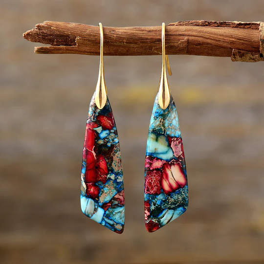 Gerta - Vintage Colorful Stone Earrings