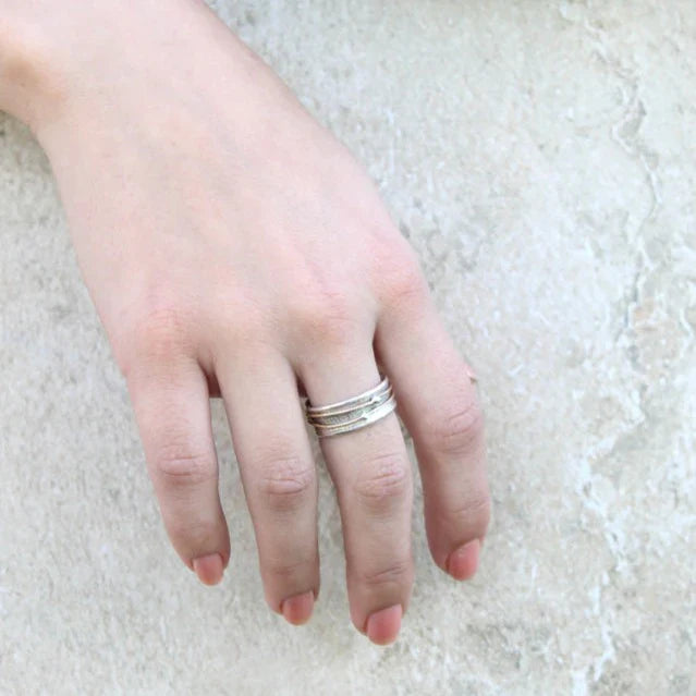 Bianca - Vintage Gold Layered Silver Ring