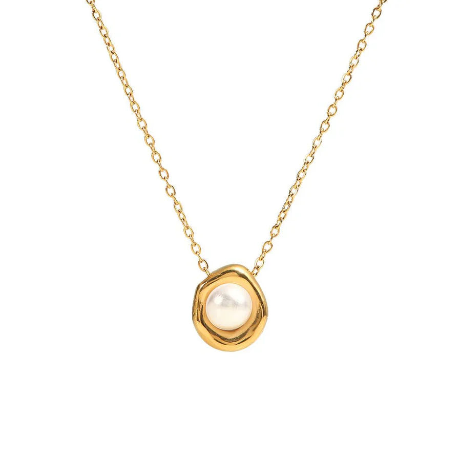 Hannah - Gold Plated Saltwater Pearl Necklace